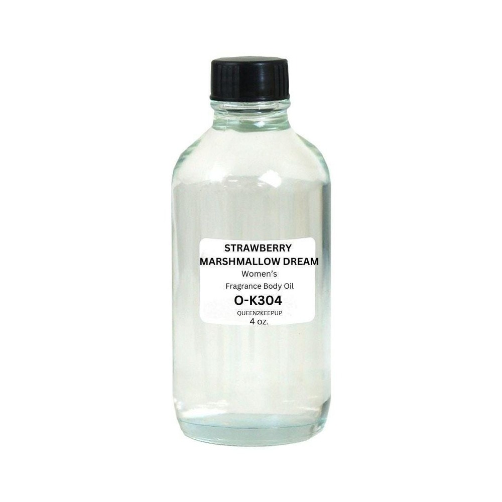 Strawberry Marshmallow Dream (Women) Body Oil 4 oz Fragrance All Natural Scent